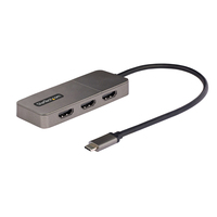 StarTech.com 3-Port USB-C MST Hub, USB Type-C naar 3x HDMI Multi-Monitor Adapter voor Laptop, Triple HDMI tot 4K 60Hz met DP 1.4 Alt Mode & DSC, HDR, 30cm Kabel, Enkel Windows
