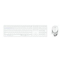 Rapoo 9850M Tastatur Maus enthalten Haus RF Wireless + Bluetooth QWERTZ Deutsch Weiß