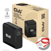 CLUB3D Ladegerät 140 Watt GaN-Technologie, Einzelanschluss USB Typ-C, Power Delivery (PD) 3.1 Unterstützung