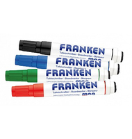 Franken Z1703 markeerstift 4 stuk(s) Zwart, Blauw, Groen, Rood