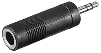 Goobay 11101 cambiador de género para cable 3.5 mm 6.35 mm Negro