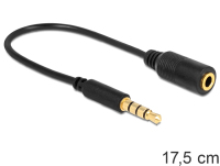 DeLOCK 62498 kabel audio 0,175 m 3.5mm Czarny