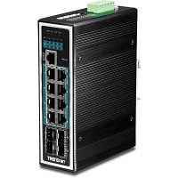 Trendnet TI-PG1284i Vezérelt L2+ Gigabit Ethernet (10/100/1000) Ethernet-áramellátás (PoE) támogatása Fekete