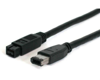 StarTech.com 6 ft 1394b Firewire Cable 9-6 Pin M-M 1,8 m Noir