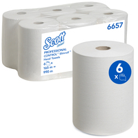 SCOTT 6657 asciugamano di carta 165 m Bianco