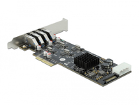 DeLOCK PCI Express x4 Card to 4 x external SuperSpeed USB (USB 3.2 Gen 1) USB Type-A female Quad Channel - Low Profile Form Factor