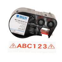 Brady MC1-1000-595-WT-RD etichetta per stampante Rosso, Bianco Etichetta per stampante autoadesiva