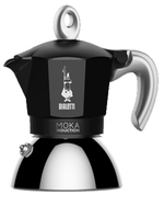 Bialetti Moka Induction Cafetière à moka 0,4 L Noir, Argent