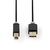 Nedis CCBW60100AT20 cable USB 2 m USB 2.0 USB A USB B Antracita