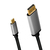 LogiLink CUA0100 adattatore per inversione del genere dei cavi DisplayPort USB 3.2 Gen1 Type-C Nero, Grigio