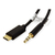 ROLINE Adapter Kabel USB Type C - 3.5mm Audio, Male/Male, zwart, 3 m