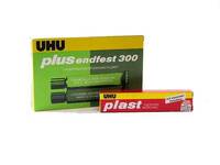UHU Plus endfest 300, Packung à 163 g 2-Komponenten-Epoxidharzkleber,