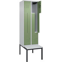 Vestiaire à portes en Z Classic PLUS avec banc