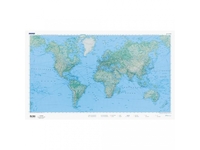 Landkarte Welt Physikalisch Massstab: 1:50 000 000