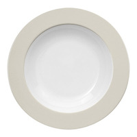 Teller tief 30 cm - Form: Table Selection - Dekor, 68567 creme - aus Porzellan.