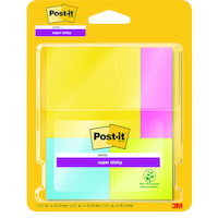 Karteczki samoprzylepne Post-it Super Sticky, 4x45 kart., mix kolorów