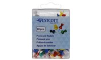 WESTCOTT Pinnwand-Nadeln, farbig sortiert, Inhalt: 60 Stück (62350435)