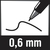 Druckkugelschreiber K 3 Biosafe, M, schwarz, Farbe des Schaftes: weiß