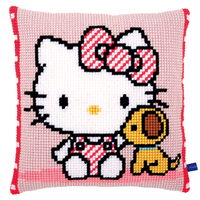 Cross Stitch Kit: Cushion: Hello Kitty with Dog