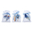 Counted Cross Stitch Kit: Gift Bags: Blue Feathers: Set of 3