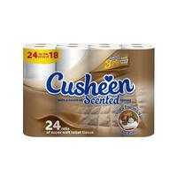 Cusheen Scented Luxury Super Soft Toilet Rolls 3-Ply White Ref 1102030 [Pack 24]