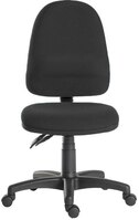 Ergo Twin High Back Fabric Operator Office Chair without Arms Black - 2900BLK -
