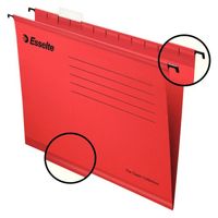Esselte Classic Foolscap Suspension File Board 15mm V Base Red (Pack 25)
