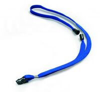 Durable Textile Necklace with Safety Closure (Blue) for Name Badges (Pack 10)
