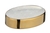 WENKO Seifenablage Nuria Gold/Weiß, Seifenschale aus hochwertiger Keramik