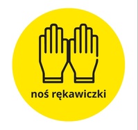 Widok logo noś rękawiczki