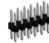 Stiftleiste, 40-polig, RM 2 mm, gerade, schwarz, 10062444
