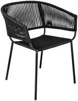 Stuhl Samo; 62x58x78 cm (BxTxH); Sitz schwarz, Gestell schwarz; 2 Stk/Pck