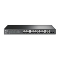 TP-Link Switch PoE - TL-SL2428P (24port 100Mbps + 2port 1Gbps; 24 af PoE port; 2x Combo SFP; 250W, 250m extended mode)