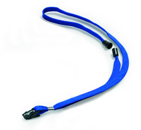 Durable Textile Lanyard with Safety Release for Name Badges 440mm Blue (Pack 10) 811907