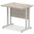 Impulse 1000 x 800mm Straight Desk Grey Oak Top Silver Cantilever Leg I003789