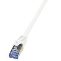 1m Cat.6A 10G S/FTP networking cable White Cat6a S/FTP (S-STP)