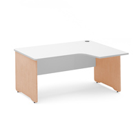 MESA DE OFICINA SERIE WORK CON FORMA DE L DERECHA 160X120 HAYA/BLANCO