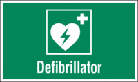 Rettungszeichen-Kombischild - Automatisierter externer Defibrillator (AED)