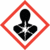 Gefahrenpiktogramm - Rot/Schwarz, 1.5 x 1.5 cm, Polyethylen, Selbstklebend