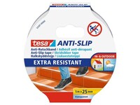 tesa® Anti-Slip Tape met grove korrel, 25 mm x 5 m, Transparant (rol 5 meter)