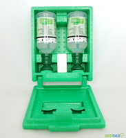 Augenspülstation-Wandbox Duo Plum 2 x 1000ml (1 Stück), Detailansicht