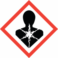 Gefahrenpiktogramm - Rot/Schwarz, 1 x 1 cm, Polyester, Selbstklebend, B-7586