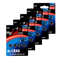 HyCell 20er Pack Alkaline Knopfzellen LR44 1,5V - Knopfbatterien - 20 Stück