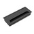 Emuca Pasacables para mesa Quadrum, rectangular, 269x80mm, para encastrar, Aluminio, Pintado negro