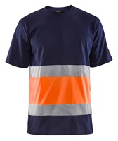 High Vis T-Shirt marineblau/orange