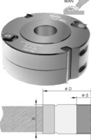 HW-Wendeplatten Falzmesserkopf Z2+V4 100 x 30 mm