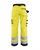 Damen High Vis Bundhose 7155 ohne Werkzeugtaschen gelb/schwarz - Rückseite