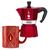Bialetti Moka Express 3 személyes kávéfőző + bögre Deco Glamour piros (9901)