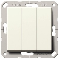 GIRA 283001 Wippschalter BS 3fach Aus System 55 Cremeweiß glänzend