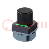 Switch: push-button; 22mm; black; flat; Ø: 34.4mm; Colour: black